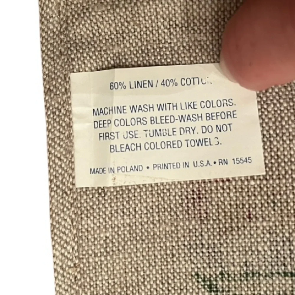 Warren Kimble Linen Blend Farm Style Tea / Kitchen Towel